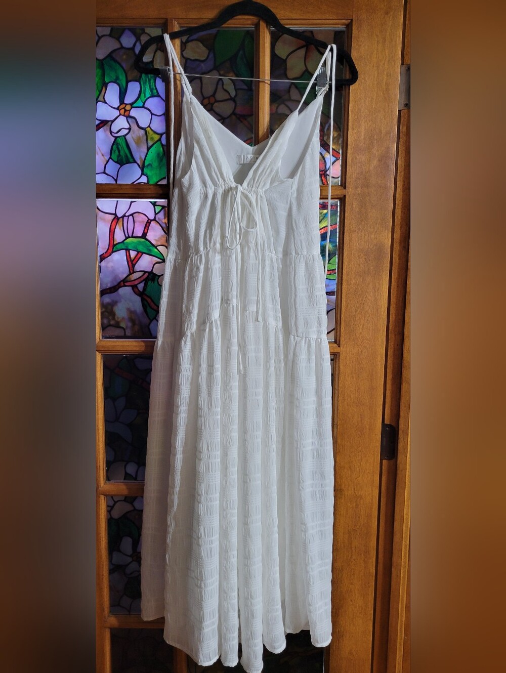 Astr White V-Neck Spaghetti Strap Dress #32